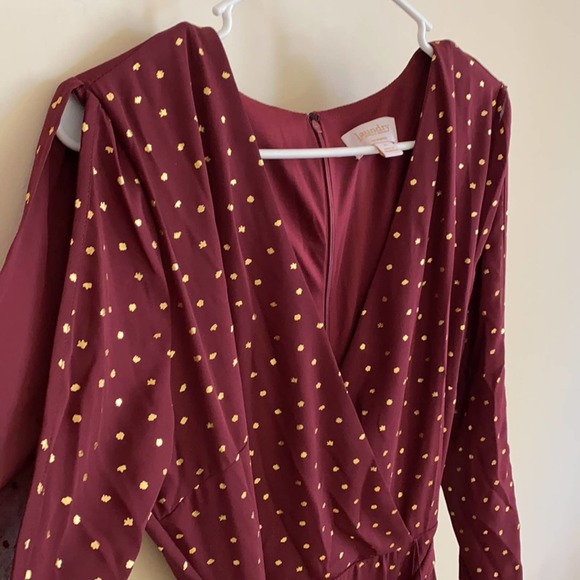 Laundry by Shelli Segal Merlot Good Wrap Dress - Picture 4 of 8